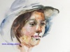 Aquarel-portret-studie-blauwe-hoed