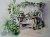 Aquarel tuin-t-v-d-b (VERKOCHT)