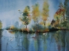Aquarel Laatste herfstlicht te koop