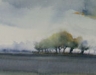 Aquarel Wolkenlucht