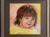 Portret van Little Miss E.,opdracht in olieverf op paneel 23 x 23 cm