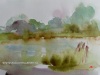 Plein-air-aquarel-Waterpartij-Fort-Rammekes