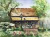 plein-air-aquarel-eetcafe-Gouwe-Gheijt-Grijpskerke (beschikbaar)